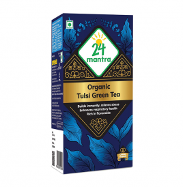24 Mantra Organic Tulsi Green Tea   Box  50 grams